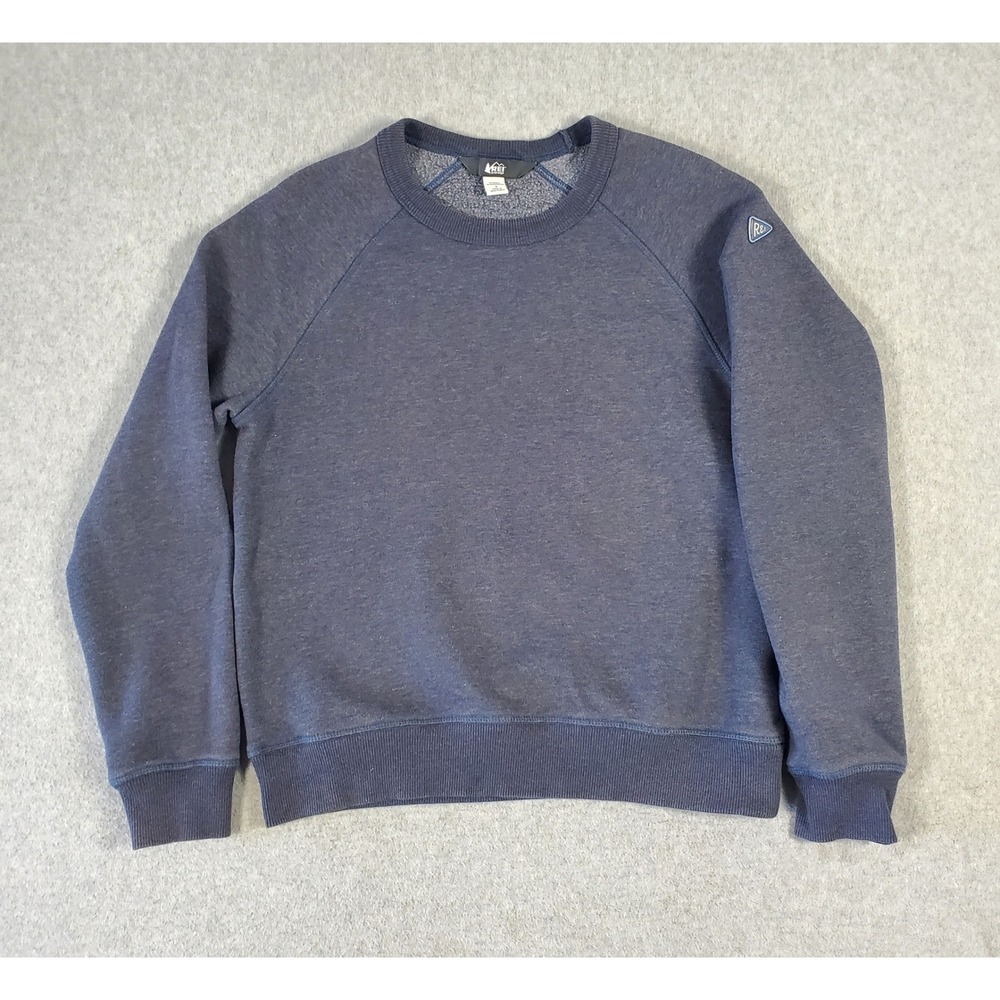 REI Co-op Sweatshirt Mens Small Blue Gray Enjoy the Switchbacks Graphic Crewneck